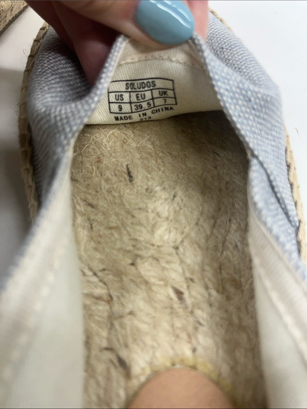 New Soludos Dali Canvas Espadrilles Women’s Slip On Flats in Chambray Size 9 - Picture 5 of 8
